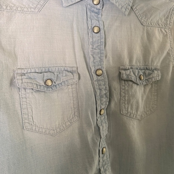 American Eagle | Size Small | Light Blue Denim Western Shirt - Picture 4 of 8